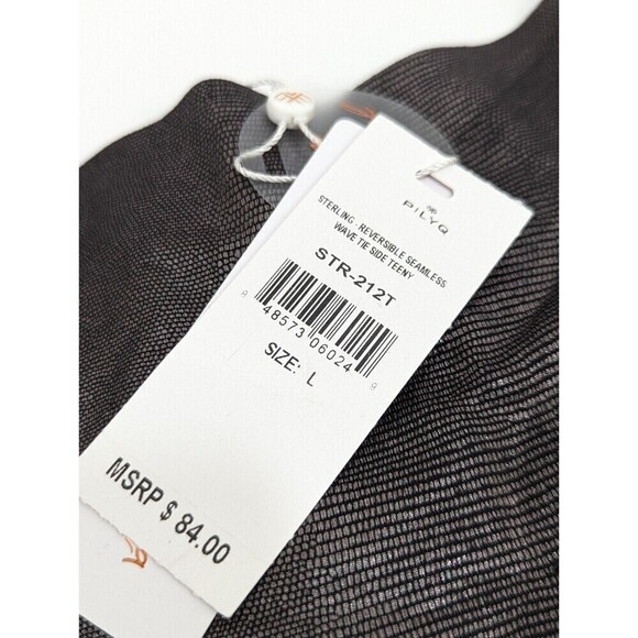 PilyQ Women Sterling Reversible Seamless Wave Tie Side Teeny Bikini Bottom L NWT - Picture 3 of 8